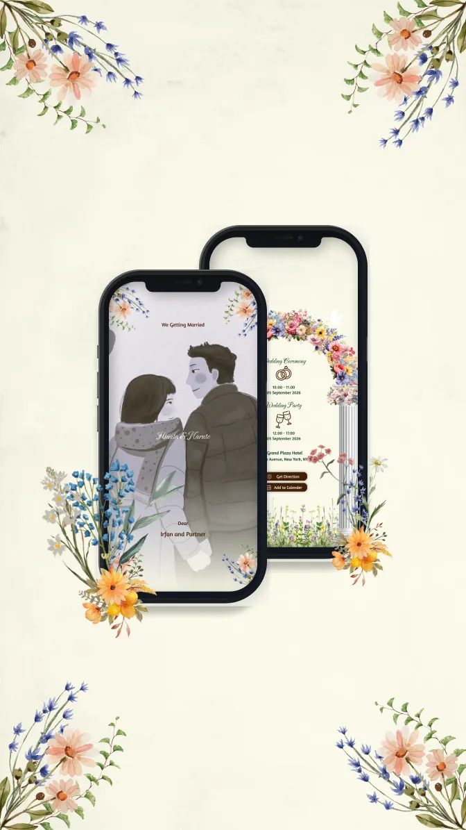 Wildflower invitation template